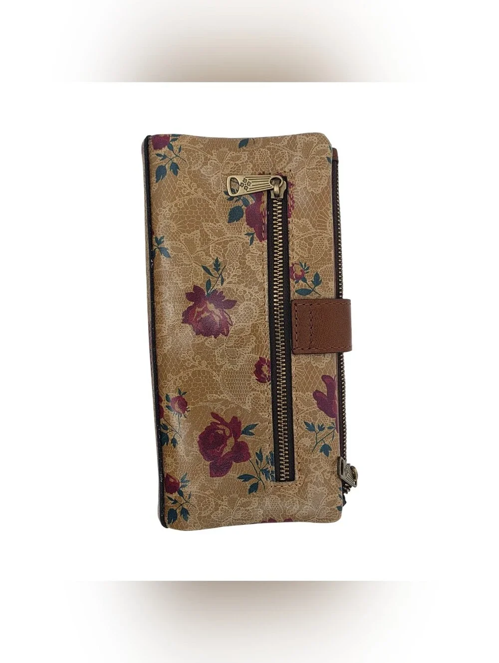 Patrcia Nash Annesley Leather Western Lace Floral Wallet Wristlet